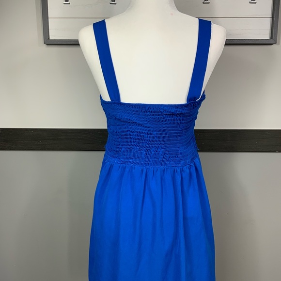 LOVE REIGN royal blue strap dress ruched bodice - Picture 6 of 13